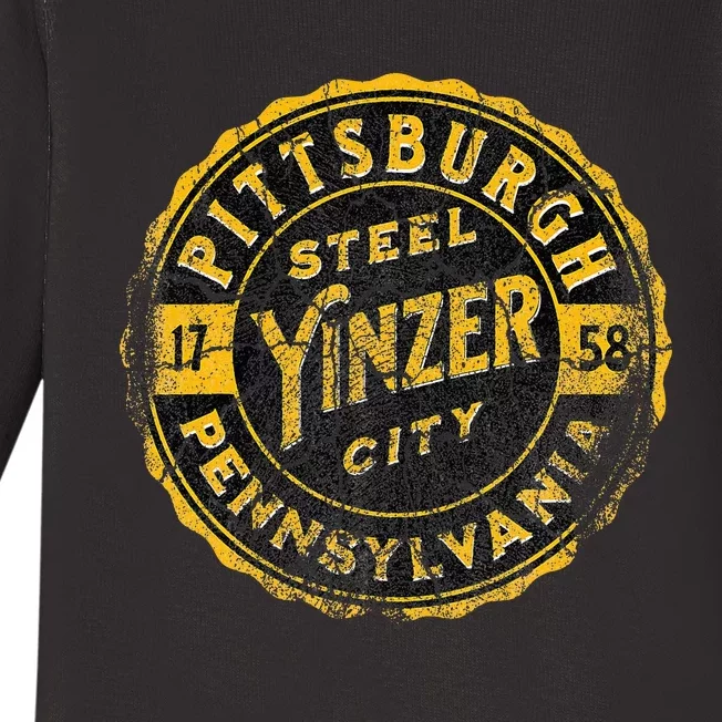 Pittsburgh Yinz Funny Yinzer Steel City 412 Pennsylvania Baby Long Sleeve Bodysuit