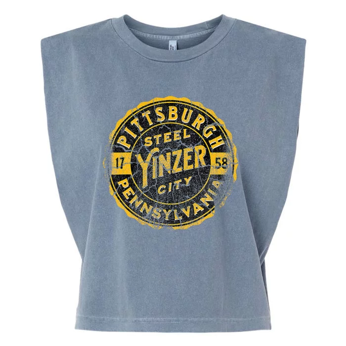 Pittsburgh Yinz Funny Yinzer Steel City 412 Pennsylvania Garment-Dyed Women's Muscle Tee