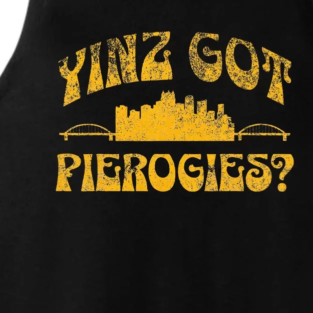 Pittsburgh Yinz Funny Yinzer Sl City 412 Pierogies Home Ladies Tri-Blend Wicking Tank