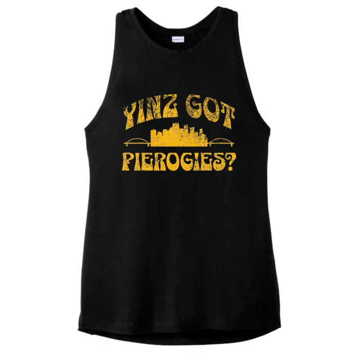 Pittsburgh Yinz Funny Yinzer Sl City 412 Pierogies Home Ladies Tri-Blend Wicking Tank