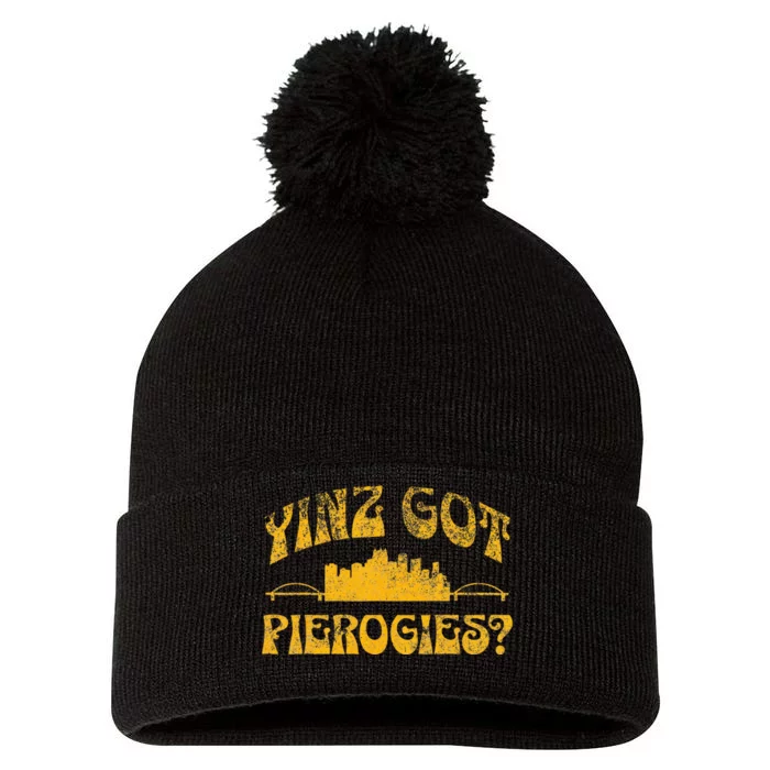 Pittsburgh Yinz Funny Yinzer Sl City 412 Pierogies Home Pom Pom 12in Knit Beanie