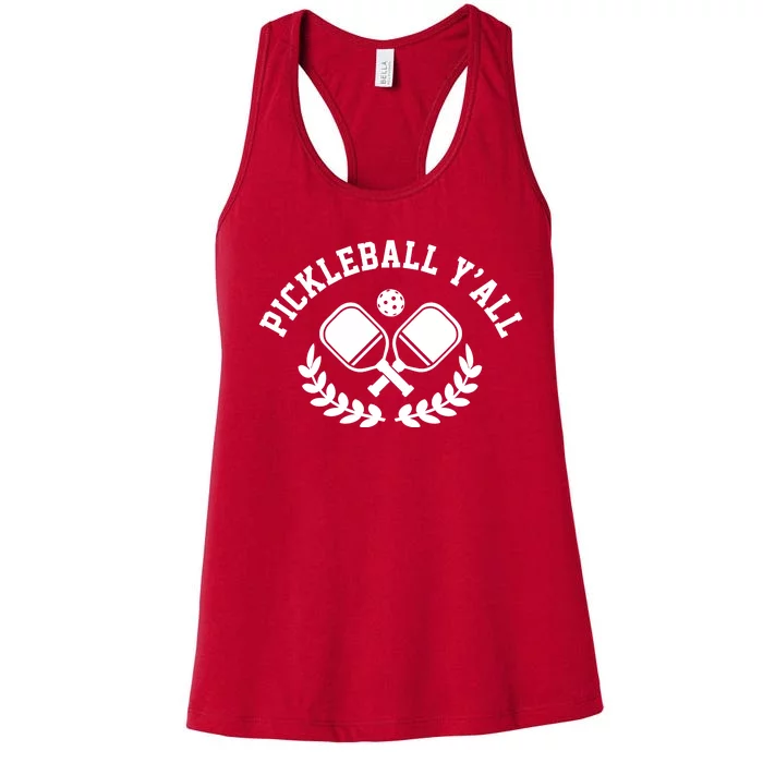 Pickleball Y'all Funny Women's Racerback Tank