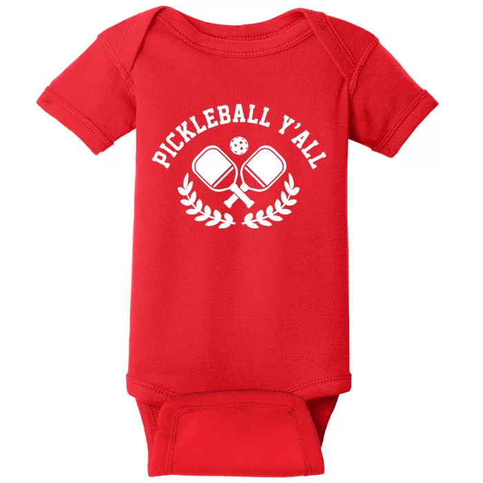 Pickleball Y'all Funny Baby Bodysuit