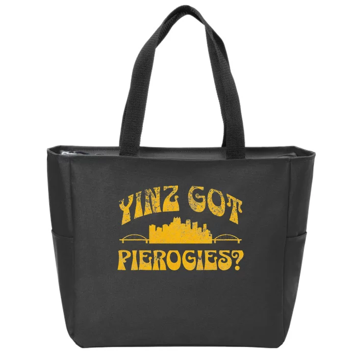 Pittsburgh Yinz Funny Yinzer Steel City 412 Pierogies Home Zip Tote Bag