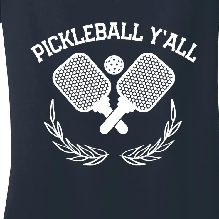 Pickleball YAll Funny Gift For Player Women's V-Neck T-Shirt