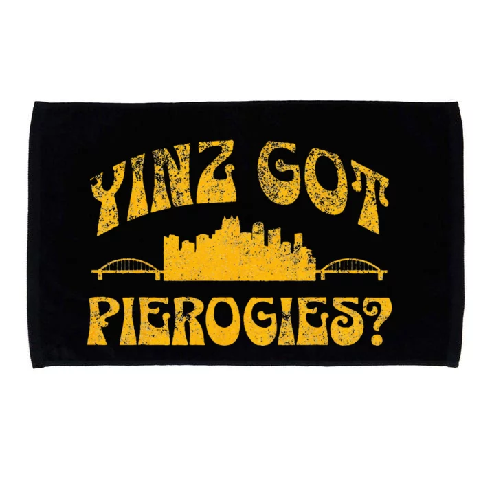 Pittsburgh Yinz Funny Yinzer Steel City 412 Pierogies Home Microfiber Hand Towel