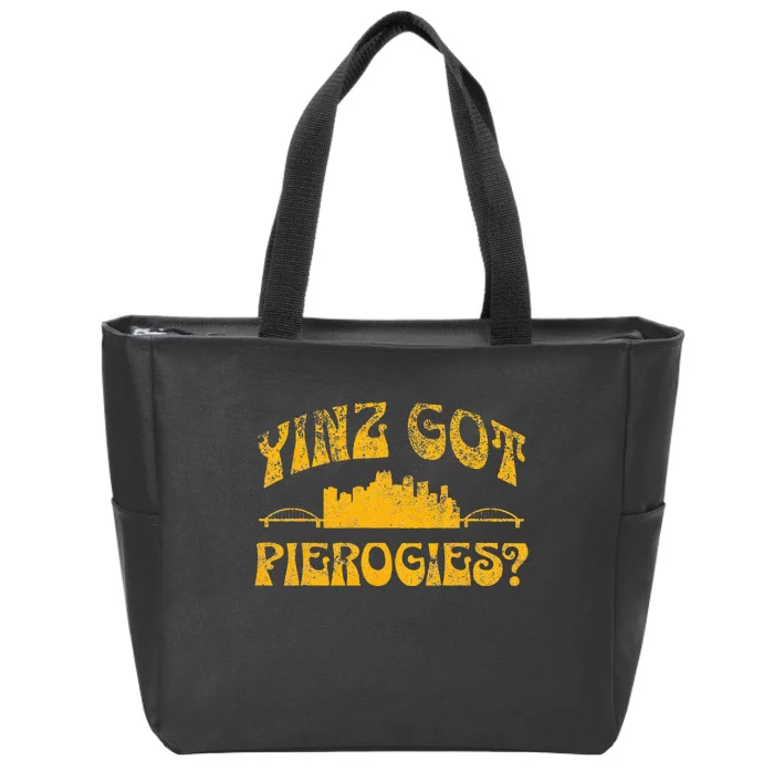 Pittsburgh Yinz Funny Yinzer Steel City 412 Pierogies Home Zip Tote Bag