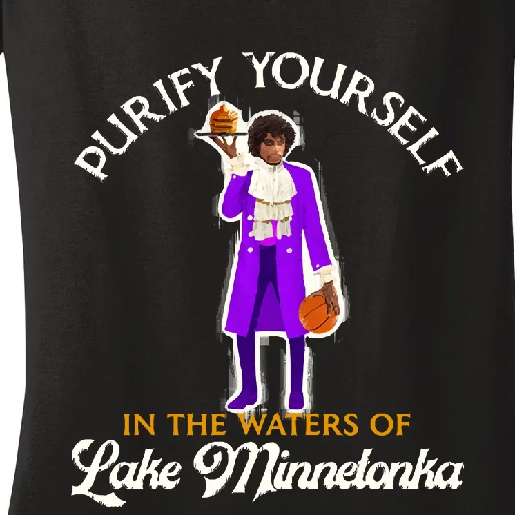 Purify Yourself In The Waters Of Lake Minnetonka Women's V-Neck T-Shirt