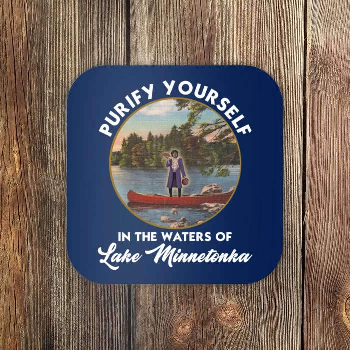 Purify Yourself In The Waters Of Lake Minnetonka Vintage Coaster