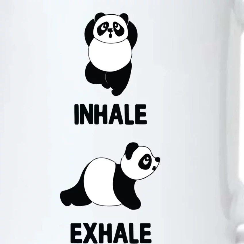 Panda Yoga Inhale Exhale Fitness Panda Bear Yoga Excercise Meaningful Gift Black Color Changing Mug