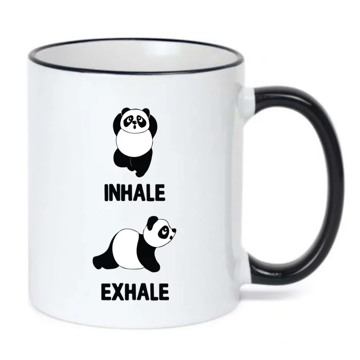 Panda Yoga Inhale Exhale Fitness Panda Bear Yoga Excercise Meaningful Gift Black Color Changing Mug