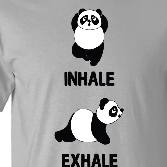 Panda Yoga Inhale Exhale Fitness Panda Bear Yoga Excercise Meaningful Gift Tall T-Shirt