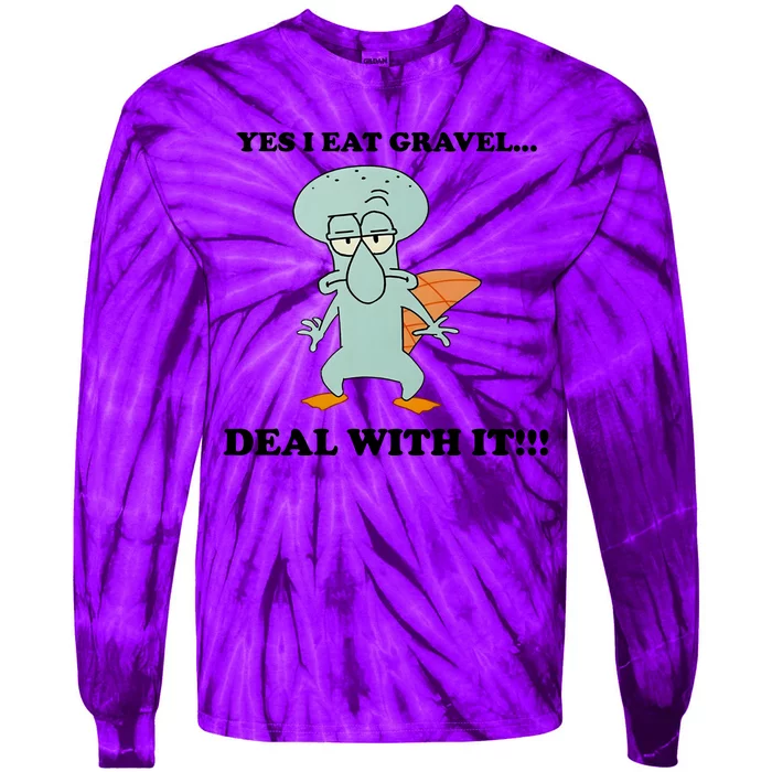 Perry Yes I Eat Gravel Deal With It Tie-Dye Long Sleeve Shirt