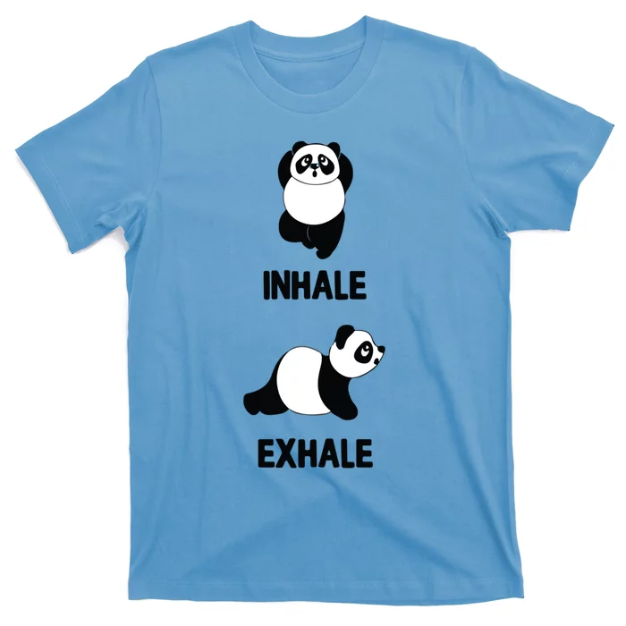 Panda Yoga Inhale Exhale Fitness Panda Bear Yoga Excercise Gift T-Shirt