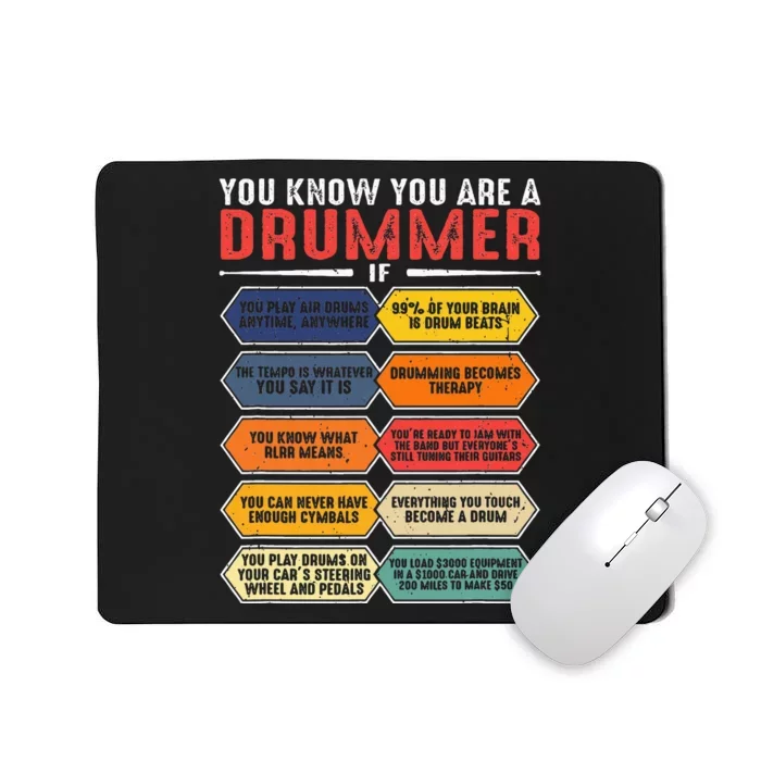 Percussion You Know You Are Drummer Percussionist Mousepad