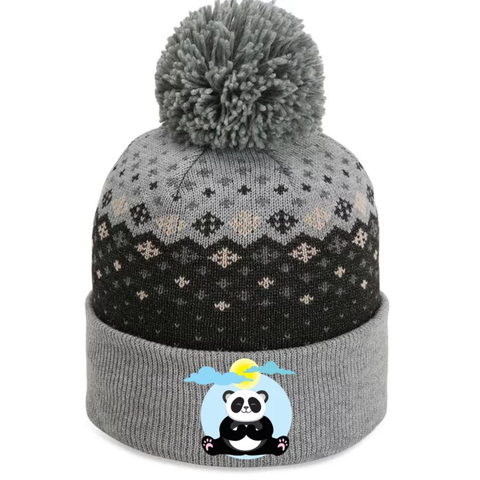 Panda Yoga Meditation Namaste Gift The Baniff Cuffed Pom Beanie