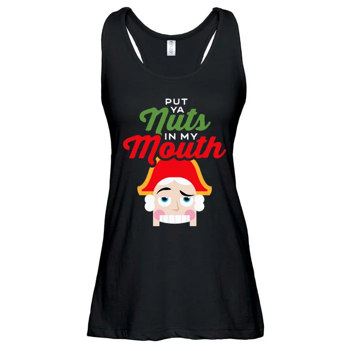 Put Your Nuts In My Mouth Kinky Nutcracker Christmas Ladies Essential Flowy Tank