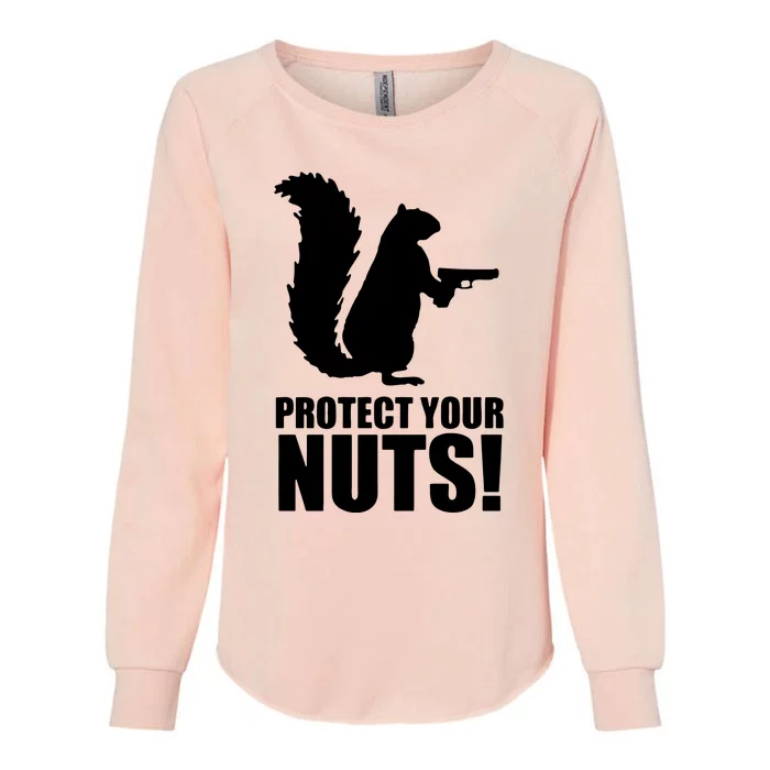 Protect Your Nuts Squirrel Womens California Wash Sweatshirt