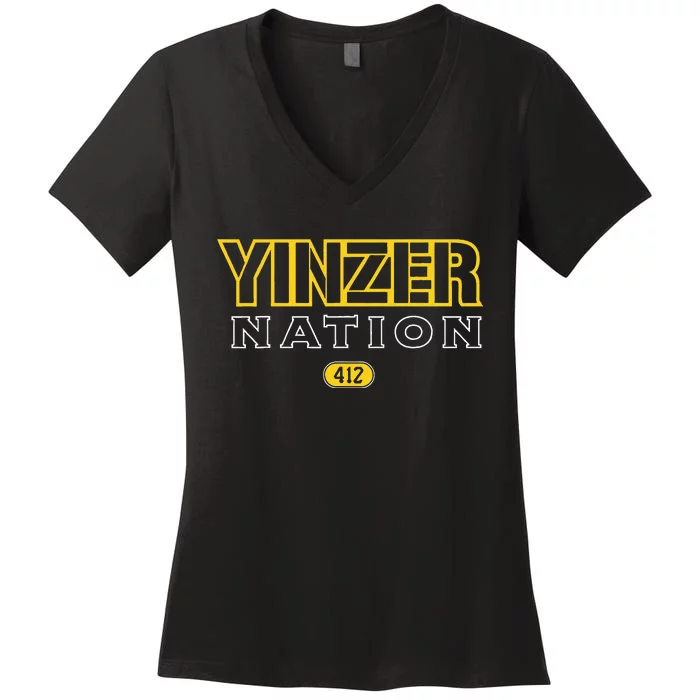 Pittsburgh Yinzer Nation Yinzer Pride Women's V-Neck T-Shirt