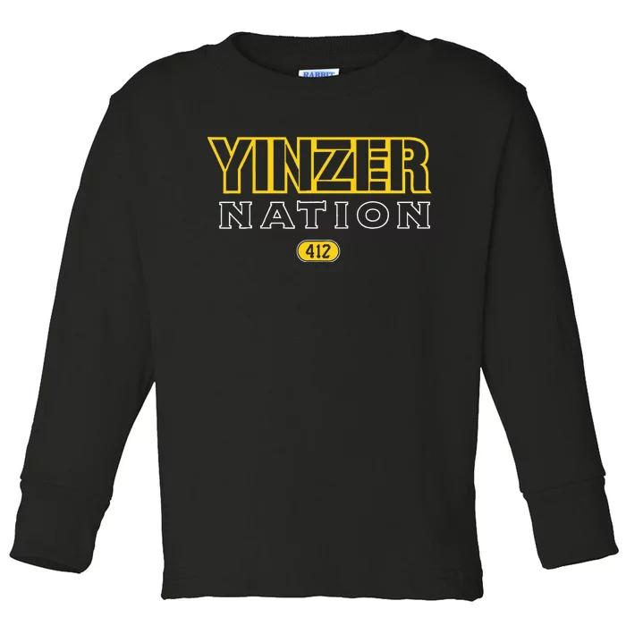 Pittsburgh Yinzer Nation Yinzer Pride Toddler Long Sleeve Shirt