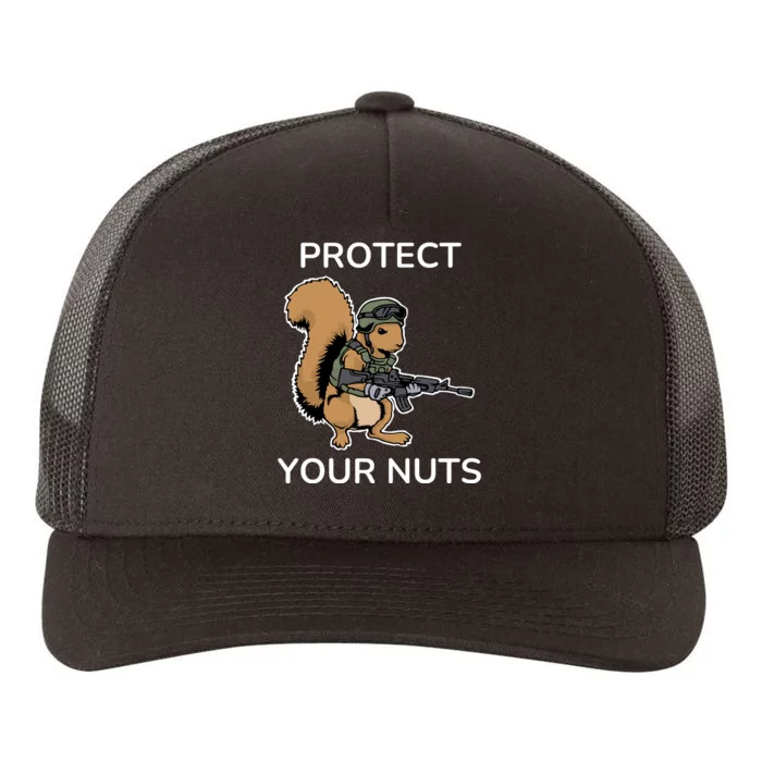 Protect Your Nuts Funny Squirrel Lover Yupoong Adult 5-Panel Trucker Hat