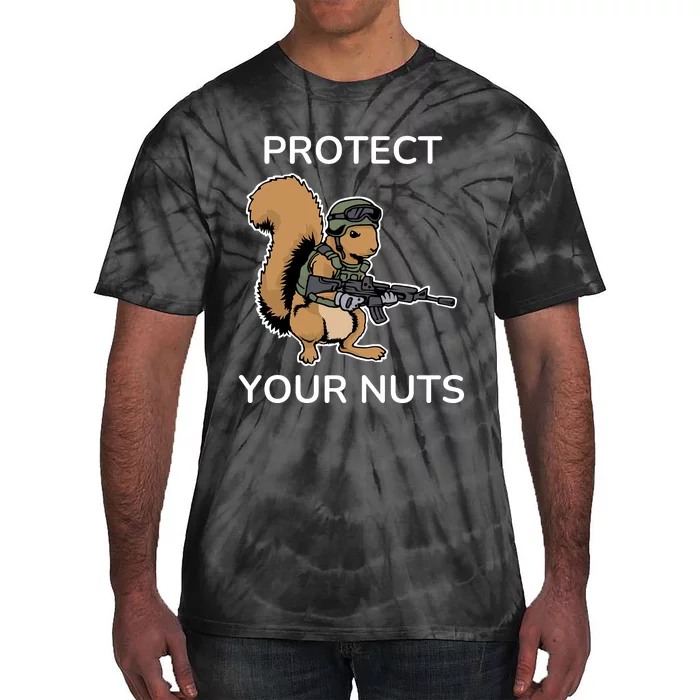 Protect Your Nuts Funny Squirrel Lover Tie-Dye T-Shirt