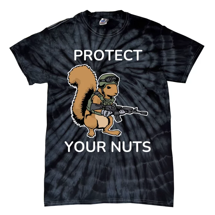 Protect Your Nuts Funny Squirrel Lover Tie-Dye T-Shirt