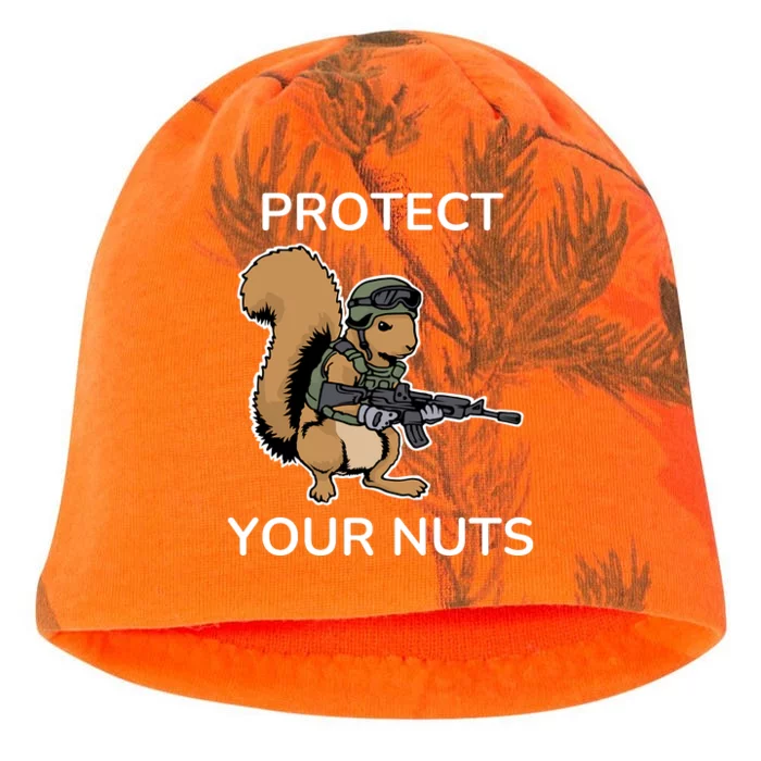 Protect Your Nuts Funny Squirrel Lover Kati - Camo Knit Beanie