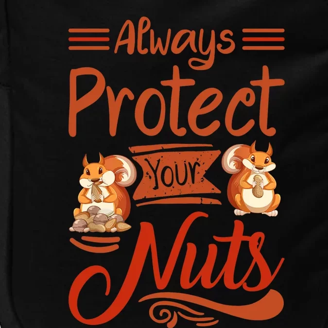 Protect Your Nuts Funny Squirrels Impact Tech Backpack