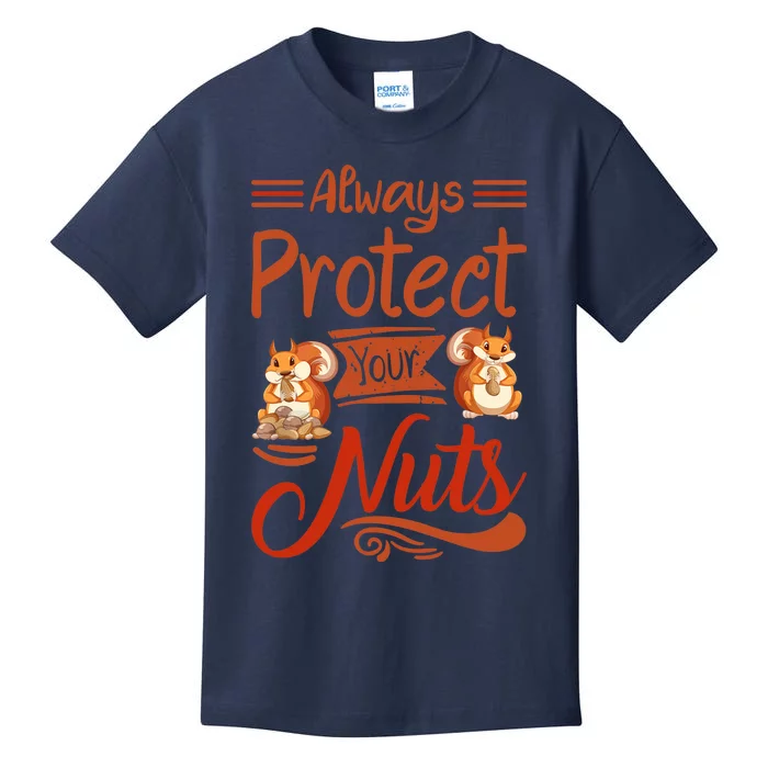 Protect Your Nuts Funny Squirrels Kids T-Shirt