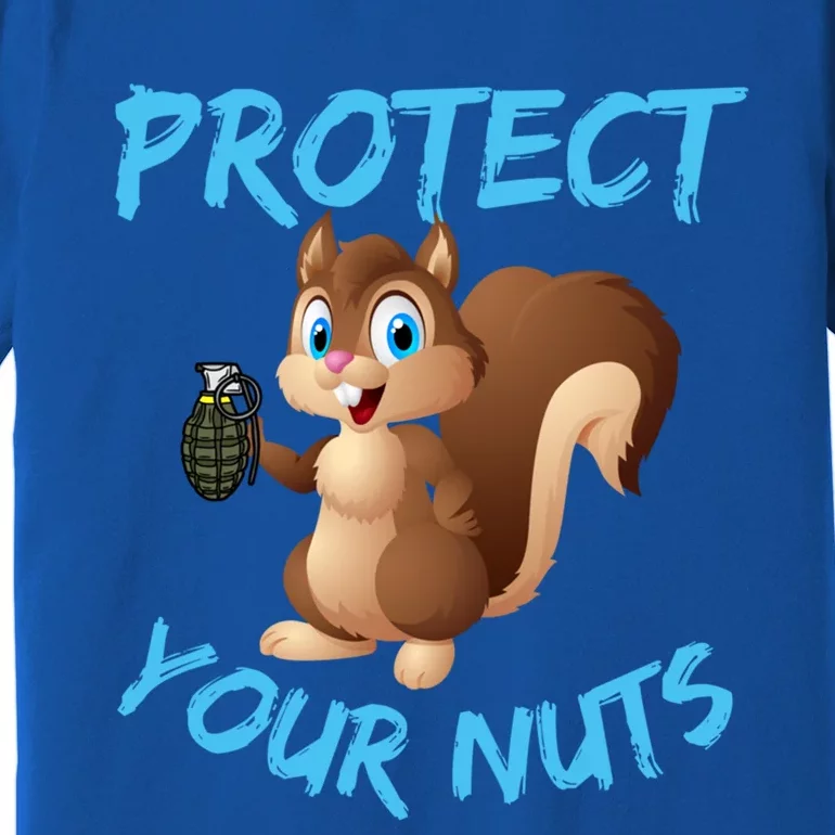 Protect Your Nuts Squirrel Inappropriate Adult Humor Gift Premium T-Shirt