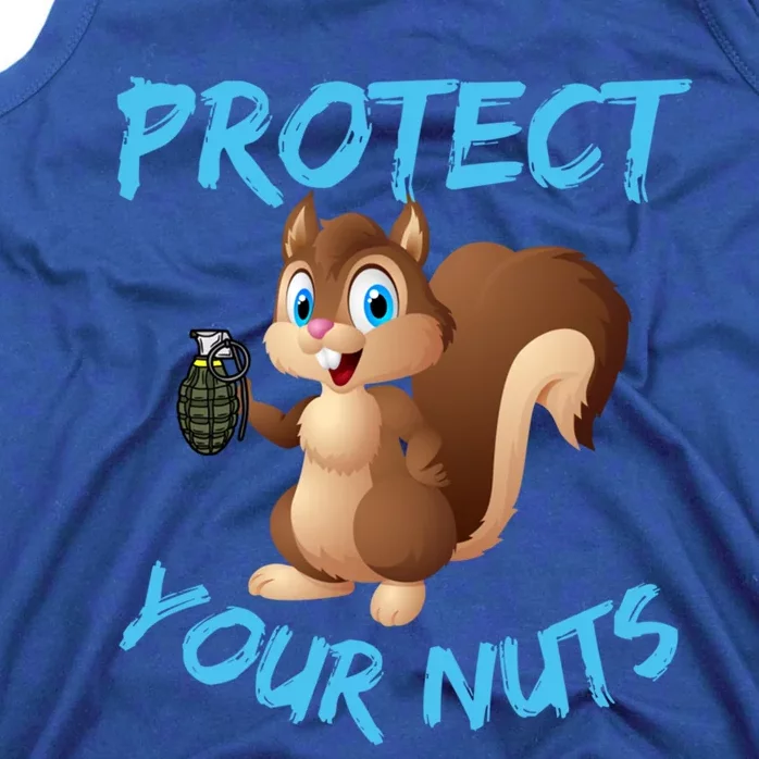 Protect Your Nuts Squirrel Inappropriate Adult Humor Gift Tank Top