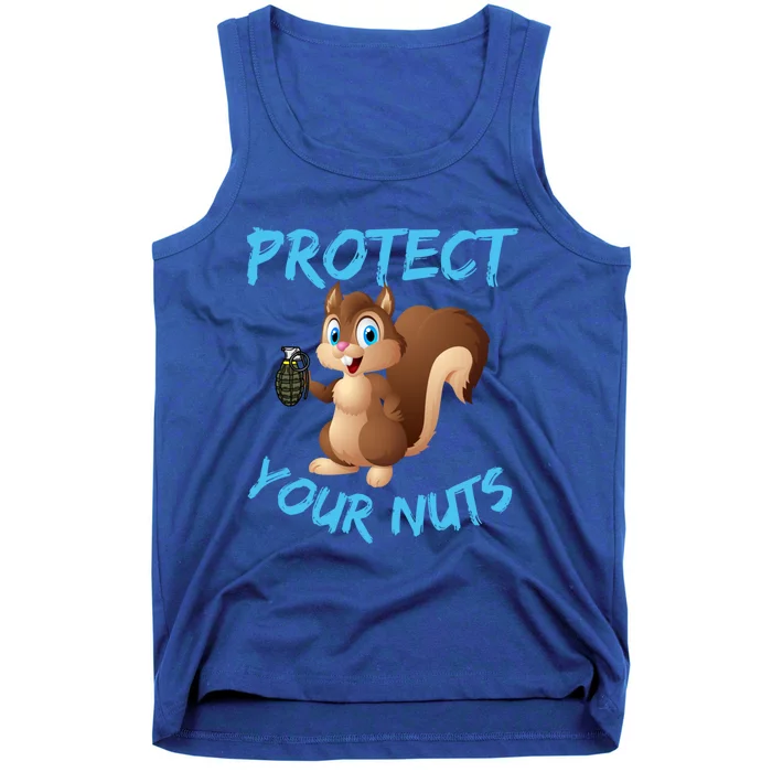 Protect Your Nuts Squirrel Inappropriate Adult Humor Gift Tank Top