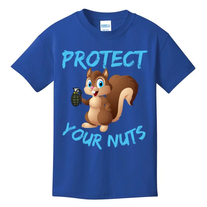 Protect Your Nuts Squirrel Inappropriate Adult Humor Gift Kids T-Shirt