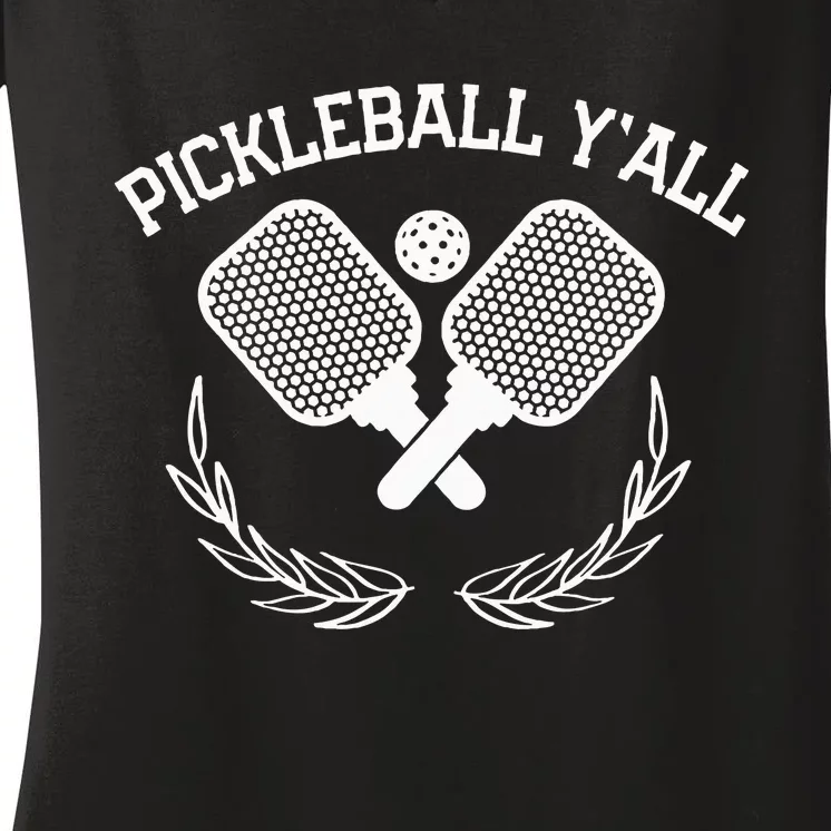 Pickleball Yall Women's V-Neck T-Shirt