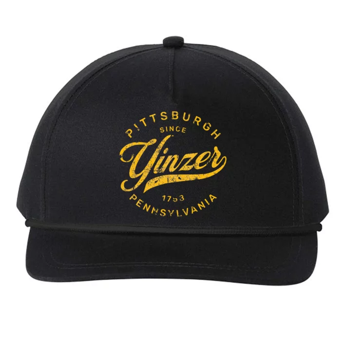 Pittsburgh Yinzer Pennsylvania Steel City Home Yinz Funny Snapback Five-Panel Rope Hat