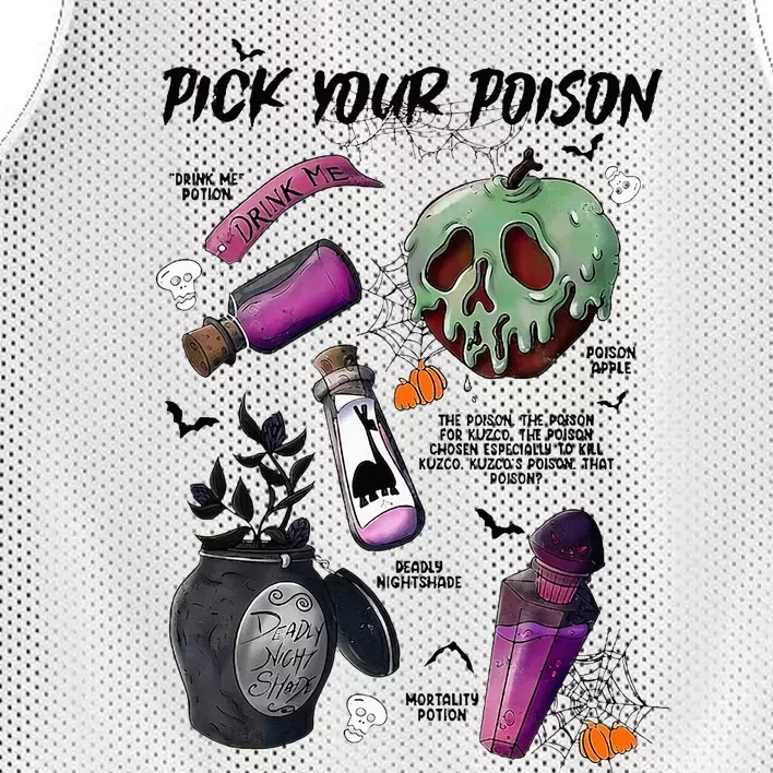 Pick Your P.O.I.S.O.N Drink Me Potion Halloween Mesh Reversible Basketball Jersey Tank