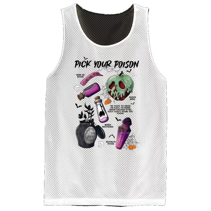 Pick Your P.O.I.S.O.N Drink Me Potion Halloween Mesh Reversible Basketball Jersey Tank