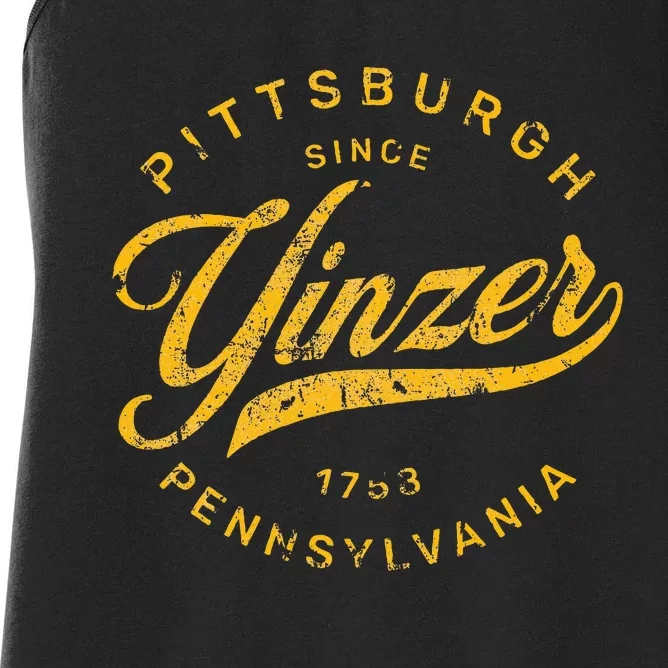 Pittsburgh Yinzer Pennsylvania Steel City Home Yinz Funny Women's Racerback Tank