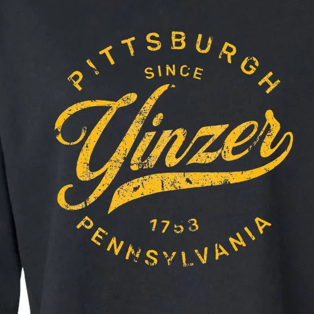 Pittsburgh Yinzer Pennsylvania Steel City Home Yinz Funny Cropped Pullover Crew