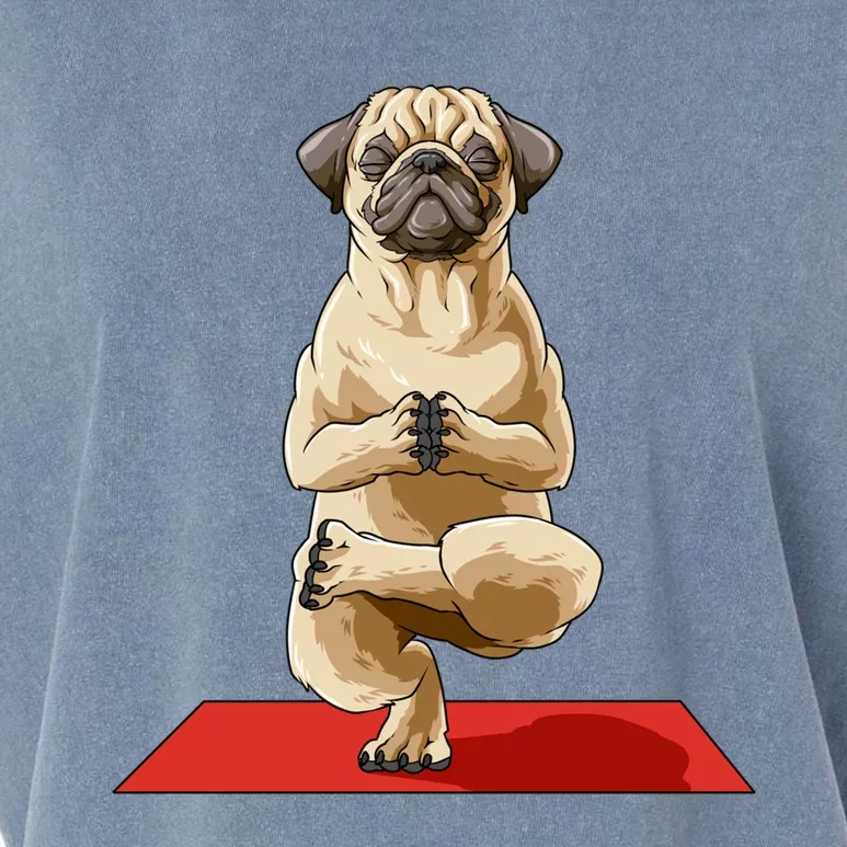 Pug Yoga Pose Dog Meditation Pug Lovers Owners Gift Cute Gift Garment-Dyed Women's Muscle Tee