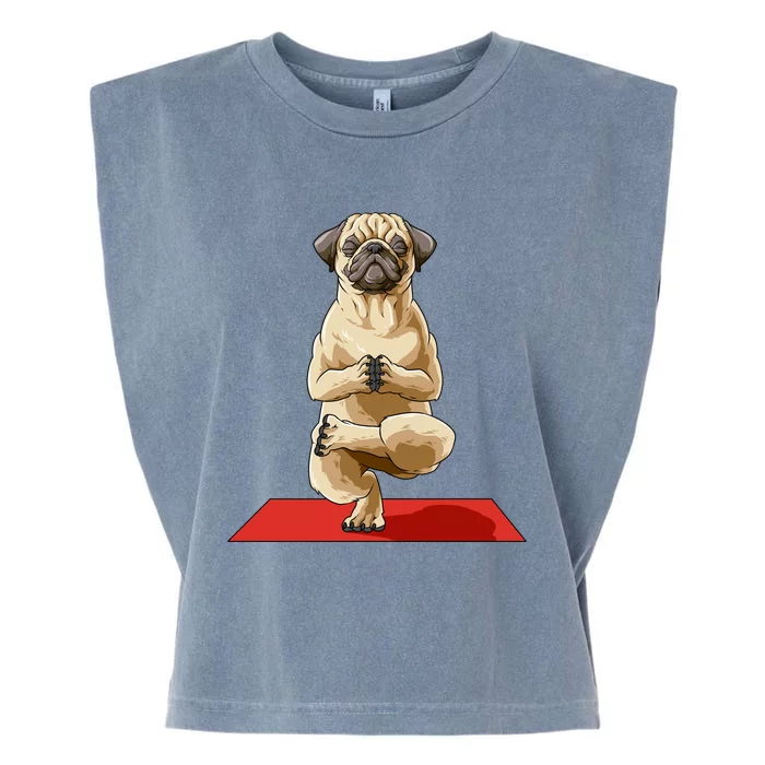 Pug Yoga Pose Dog Meditation Pug Lovers Owners Gift Cute Gift Garment-Dyed Women's Muscle Tee