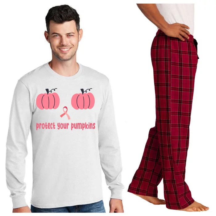 Protect Your Pumpkins Breast Cancer Awareness Long Sleeve Pajama Set