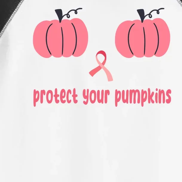 Protect Your Pumpkins Breast Cancer Awareness Toddler Fine Jersey T-Shirt