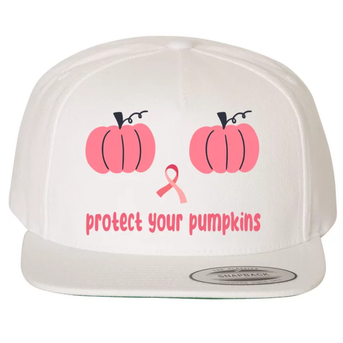 Protect Your Pumpkins Breast Cancer Awareness Wool Snapback Cap