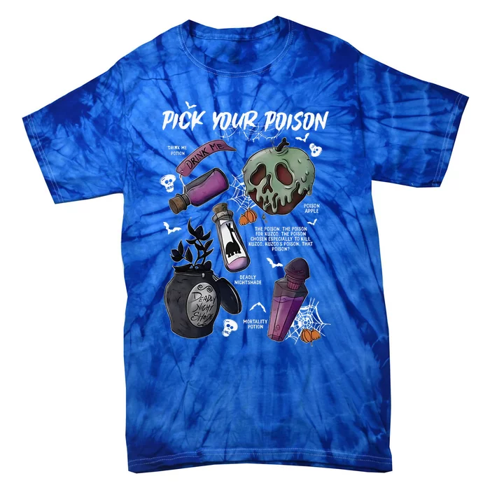 Pick Your PoisonS Funny Drink Me PotionS Happy Halloween Tie-Dye T-Shirt