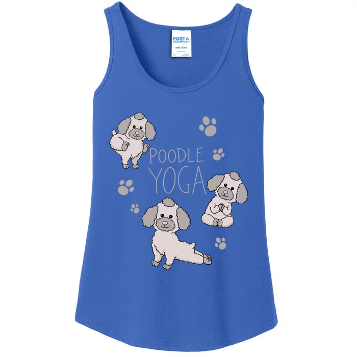 Poodle Yoga Poses Positions Dog Holder Animal Lovers Gift Ladies Essential Tank