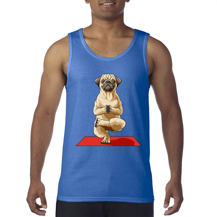 Pug Yoga Pose Dog Meditation Pug Lovers Owners Gift Cute Gift Tank Top