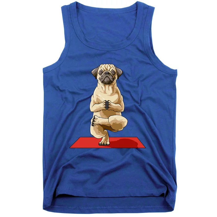 Pug Yoga Pose Dog Meditation Pug Lovers Owners Gift Cute Gift Tank Top