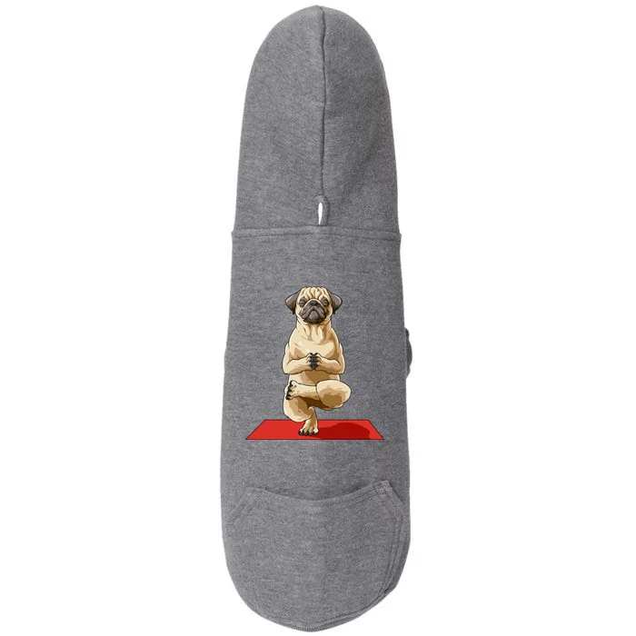 Pug Yoga Pose Dog Meditation Pug Lovers Owners Gift Cute Gift Doggie 3-End Fleece Hoodie